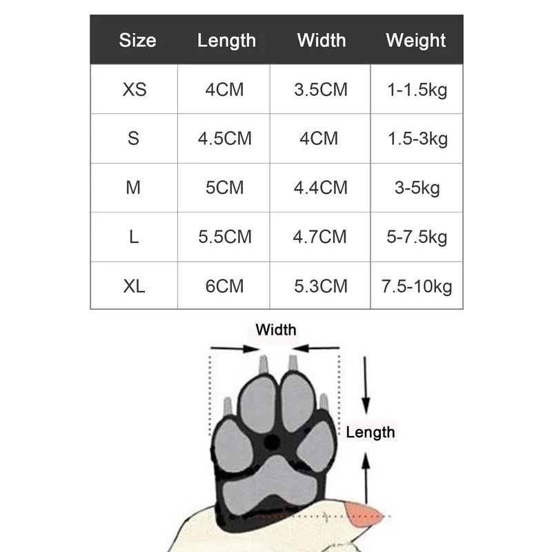 4Pcs Dog Shoes Winter Comfortable Warm Shoes Pet Dog Chihuahua Shoes Boots Outdoor Snow Walking Non-slip Puppy Sneakers