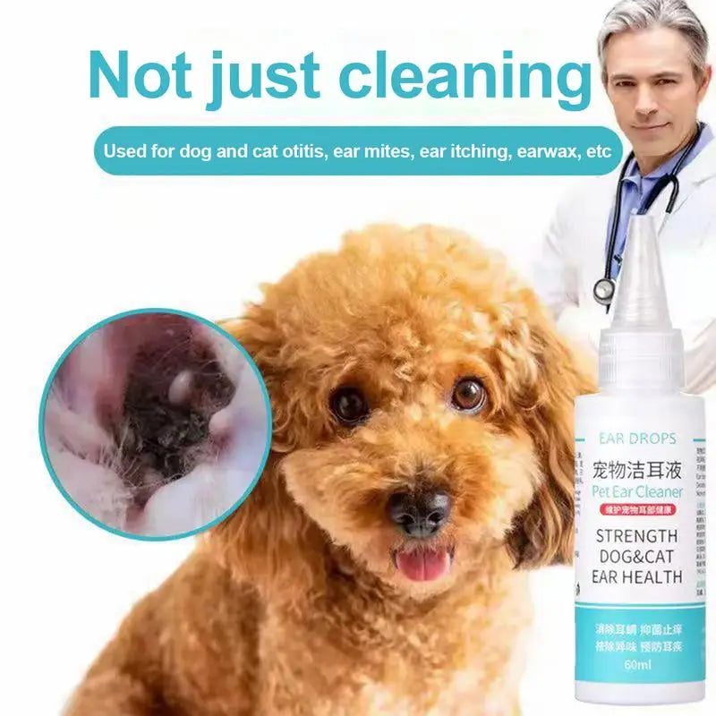 Pet Ear Cleaner Pet Ear Excess Hair Removing Powder Healthy Care 60ml Universal Dog Ear Cleaning  Ear Cleaning Solution for dogs