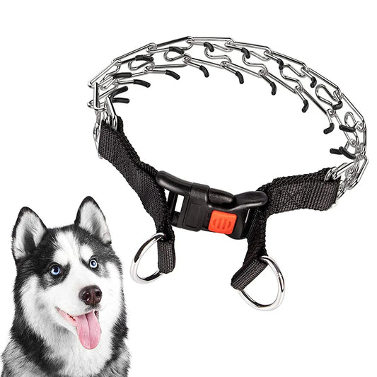 Prong Collar for Dogs No Pull Choke Collar Pinch Dog Training Collar & Dog Walking Collar Stainless Steel Metal Dog Choker Chain