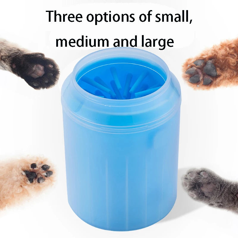 Dog Paw Cleaner Cup Soft Silicone Combs Portable Outdoor Pet Foot Washer Paw Clean Brush Quickly Wash Foot Cleaning Bucket