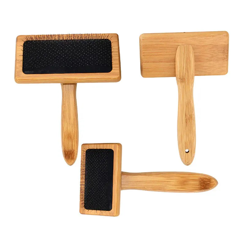 Pet Dog Brush Bamboo Comb Shedding Hair Remove Needle Cat Brush Combs Grooming Tool For Dog Pet Cleaning Supplies Accessories