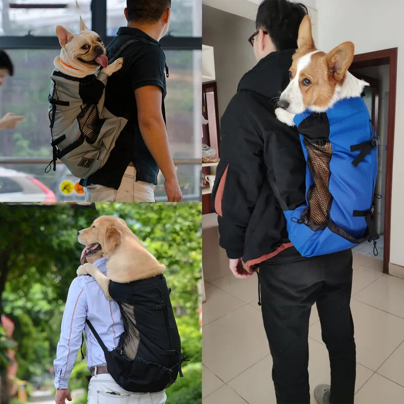 Breathable Dog Carrier Bag Portable Pet Outdoor Travel Backpack Big Dog Cat Carrier Bags For Dogs French Bulldog Dog Accessories