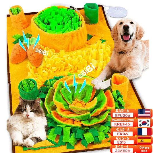 Large Snuffle Mat for Dogs Pet Interactive Training and Stress Relief Sniff Mat Feeding Mat Slow Feeder Dog Treat Mat Dog Toys