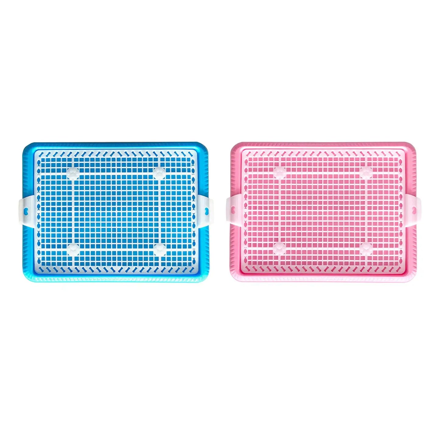 Dog Litter Boxes Indoor Outdoor Dog Potty Tray Toilet Puppy Pee Pad Holder Mesh Training Tray for Small Size Dogs