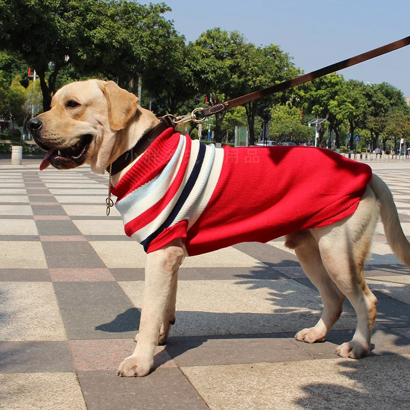 Large Dog Christmas Sweater Thick Warm Knitted Turtleneck Knitwear Winter Dog Clothes for Small Medium Big Dogs Golden Retriever