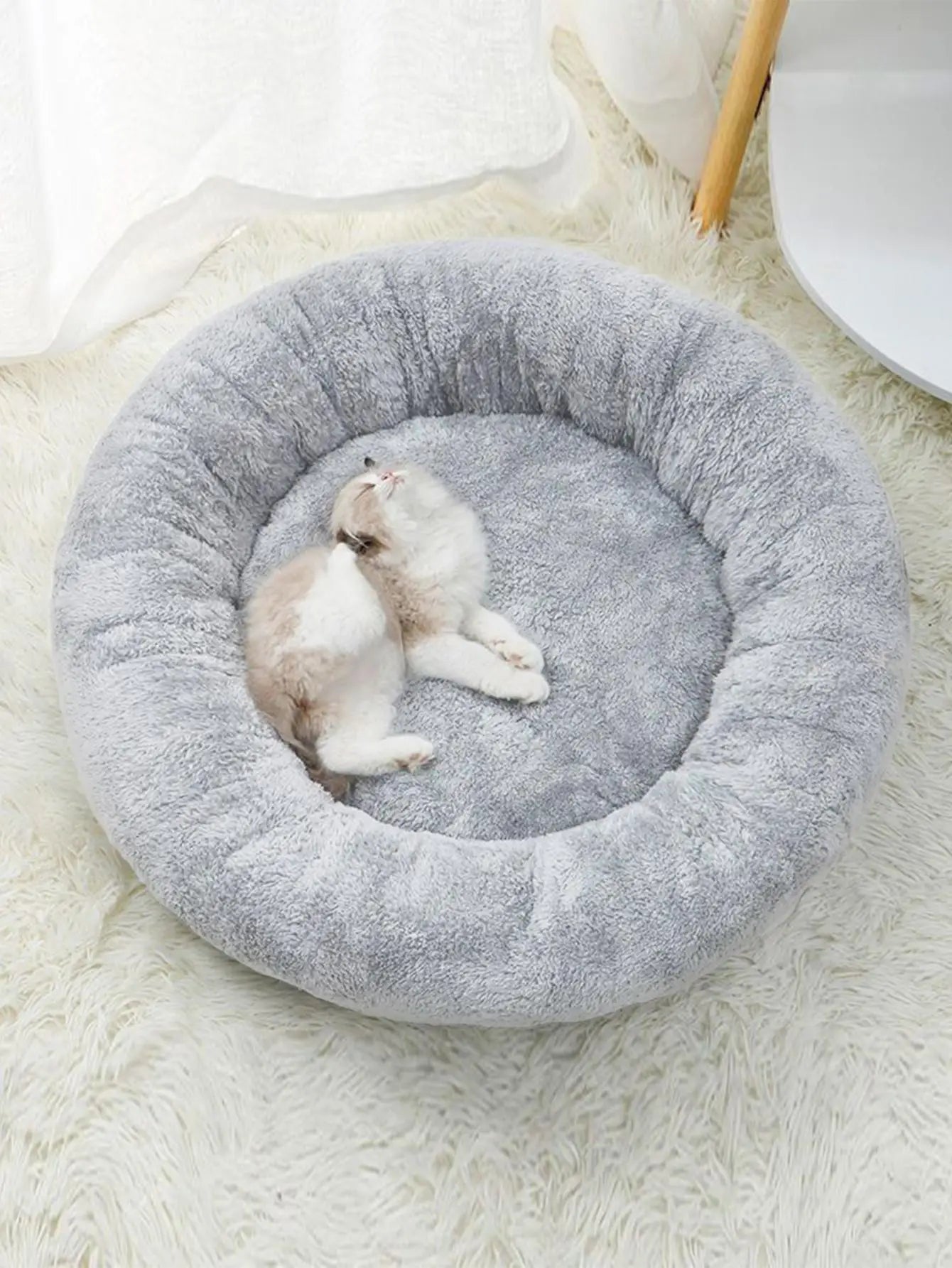 Pet Dog Bed Comfortable Donut Round Dog Kennel Ultra Soft Washable Dog and Cat Cushion Bed Winter Warm Doghouse Dropshipping