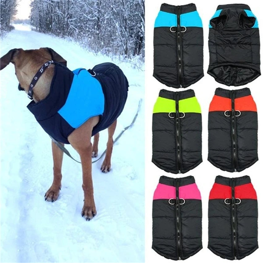 Waterproof Dog Clothes Vest Jacket Fashion Thicken Warm Dog Cotton Coat For Small Large Dogs Puppy Pug Coat Dogs Pets Clothing