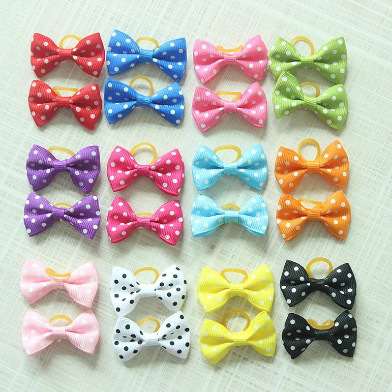 10/20pcs Dog Grooming Hair Bows Dog Bows Mix Colours Small Dog Accesso