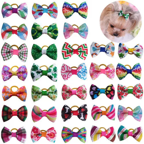 10/20pcs Dog Grooming Hair Bows Dog Bows Mix Colours Small Dog Accesso