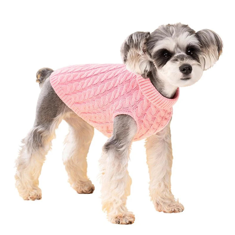 Dog Sweater for Small Dogs Puppy Clothes Winter Warm Turtleneck Schnauzer Chihuahua Pug Costume Pet Clothing Ropa De Perro