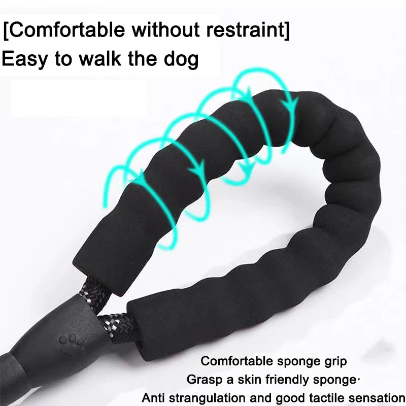 Pet Dog Reflective Towing Rope Dog Rope Dog Chain Round Rope Butler Hand Towing Strap