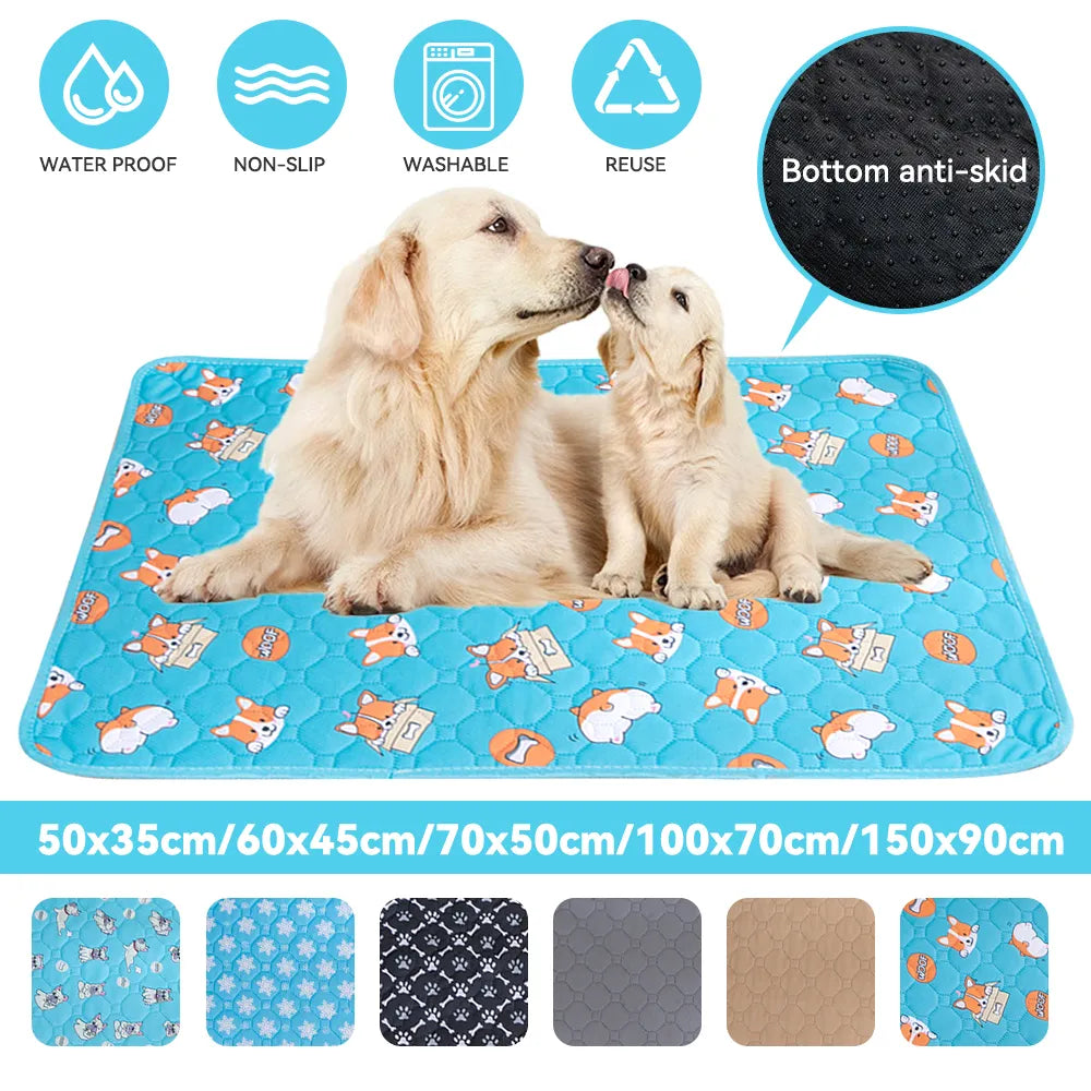 Dog Pee Pad Blanket Reusable Absorbent Diaper Washable Puppy Training Pad Pet Bed Urine Mat For Pet Car Seat Sofa Cover