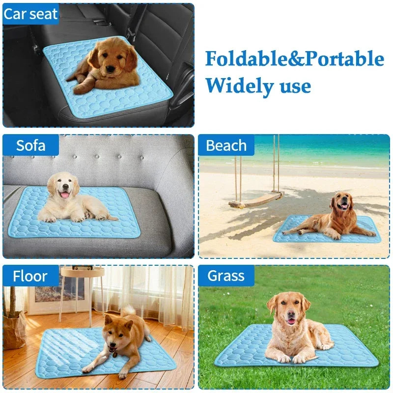 Dog Cooling Mat Summer Pad Pet Mat for Dogs Washable Sofa mat Breathable Pet Dog Bed ForLarge Dogs Cama Refrigerante Para Perro