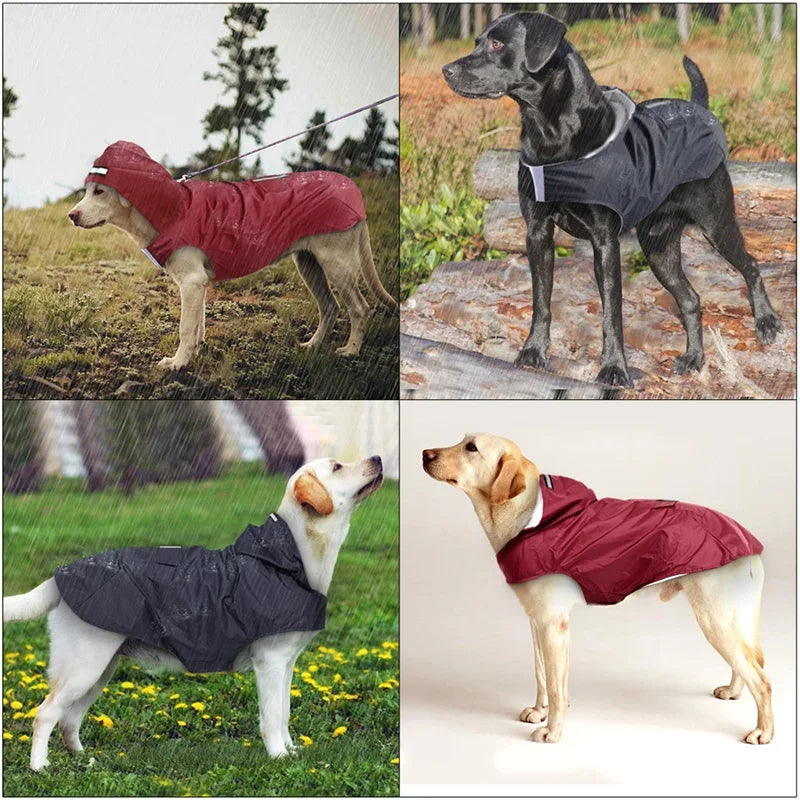 Dog Raincoat Reflective Dogs Rain Coat For Small Large Dogs Waterproof Clothes Golden Retriever Labrador Rain Cape Pet Products