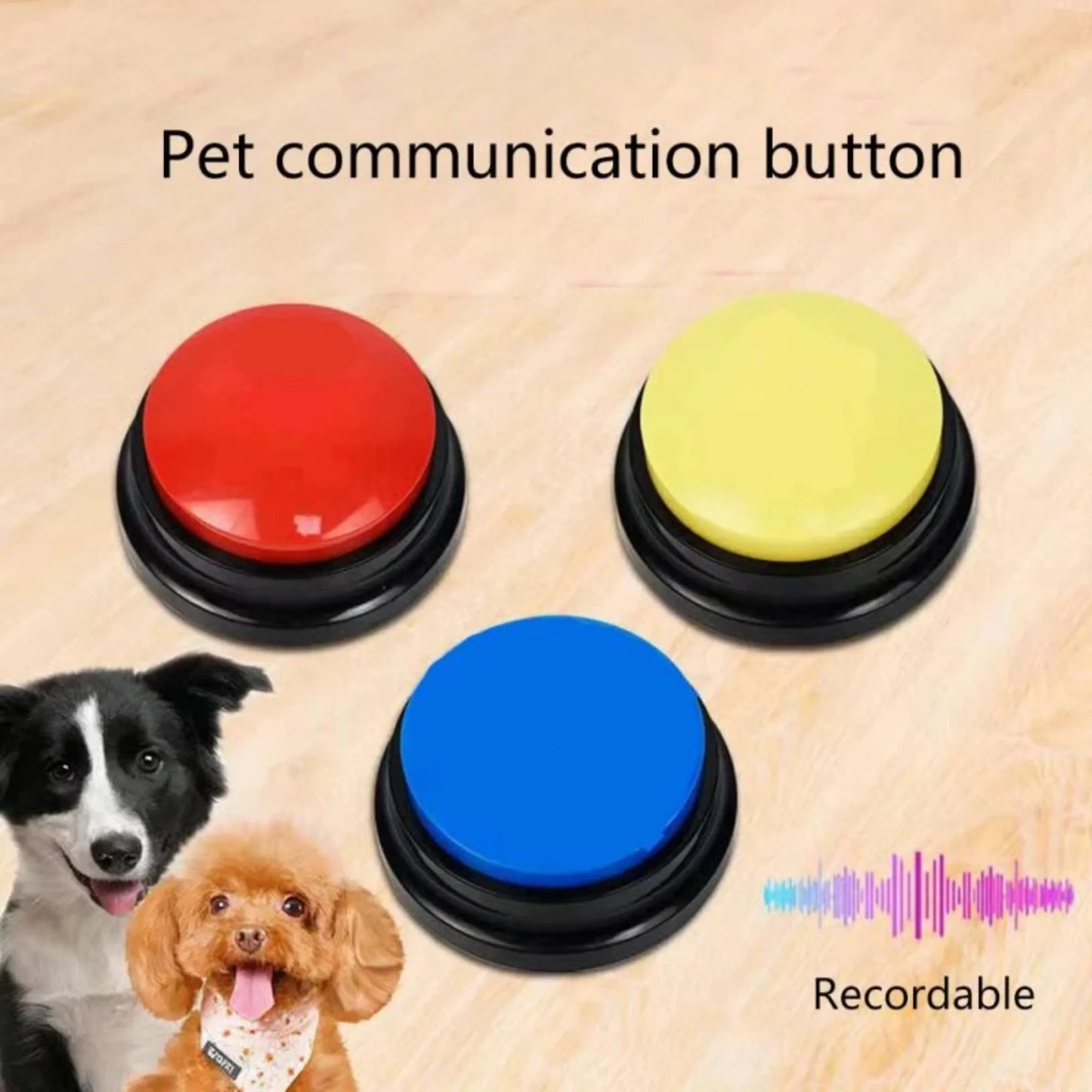 Dog Communication Buttons Voice Recording Button for Pet Training Buzzer 30 Second Record Playback Funny Gift for Talking