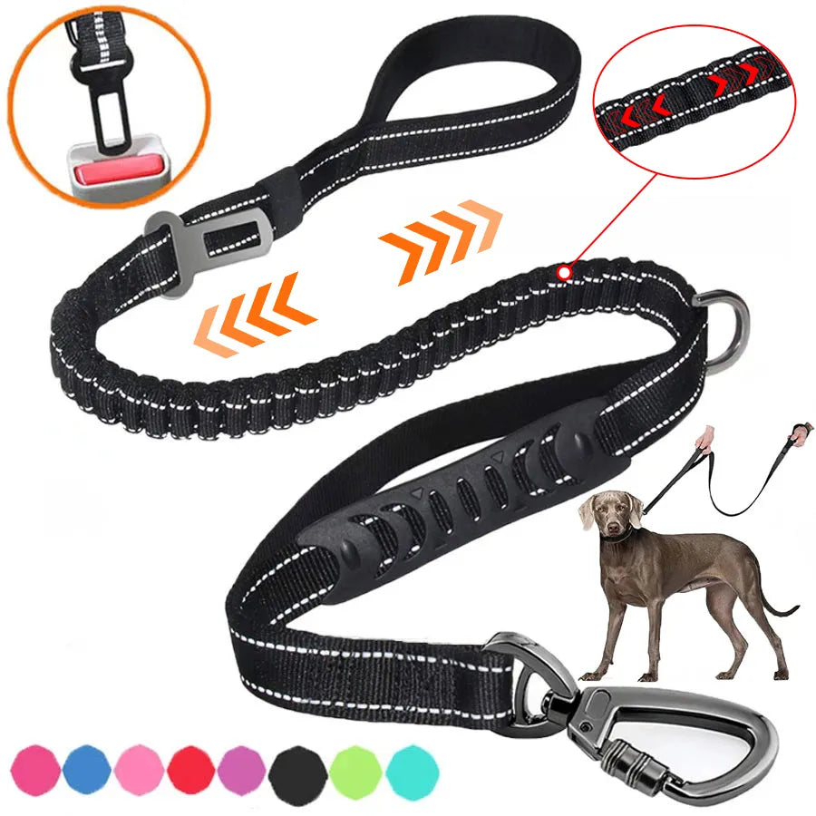 Pet Dog Leash Double Handle Reflective Multifunction Dog Harness Leash Running Dog Leashes Comfort Freedom Pet Accessories