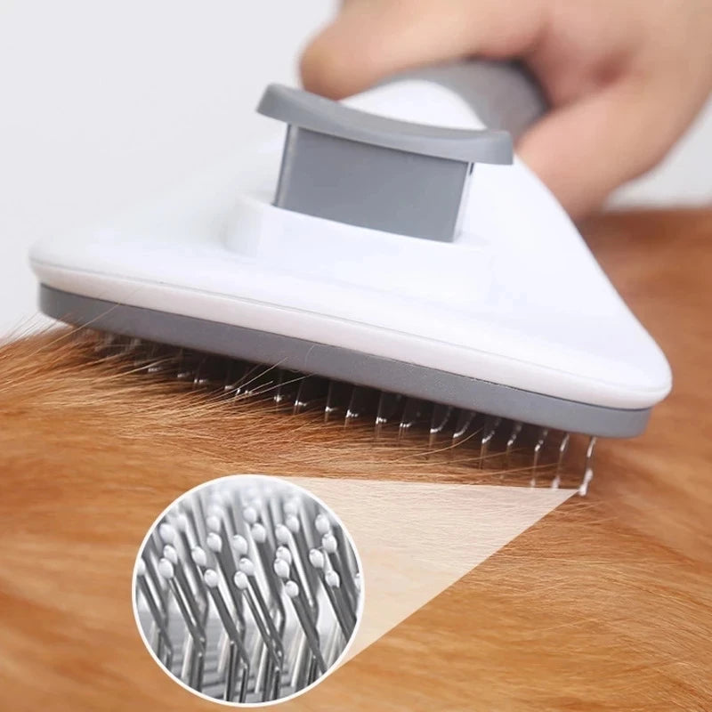 Pet Dog Brush Cat Comb Self Cleaning Pet Hair Remover Brush For Dogs CSPECIFICATIONSBrand Name: NoEnName_NullOrigin: Mainland ChinaMaterial: Stainless SteelType: DogsColor: Blue Pink Gray GreenAutomatic Fur Cleaning Grooming Tool: Pet ShopDoggieworksShopDoggieworksDogs Cats Grooming Tools Pets Dematting Comb Dogs Accessories