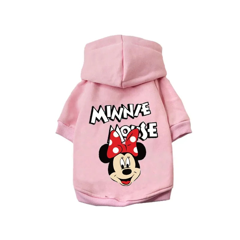 Disney Anime Pattern Dog Clothes Mickey Minnie Pet Dog Hoodie 