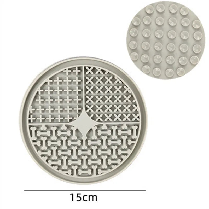 Pet Supplies Dog Cat Lick Pad Square Round Sucker Slow Food Pad Shower Distraction Pad Silicone Lick Pad Slow Food Tray