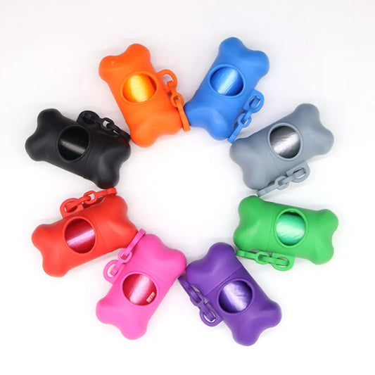 7Colors Puppy Dog Poop Scooper Bags Dispenser Garbage Bag Set Poop Collector Holder Portable Pet Dog Pooper Scooper Pet Supplies