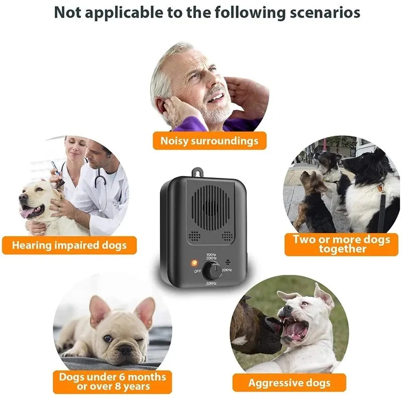 TinMiu Ultrasonic Dog Bark Stopper Pet Deterrents Repeller Trumpet Outdoor Anti Noise Barking Suppressor Puppy Training Device