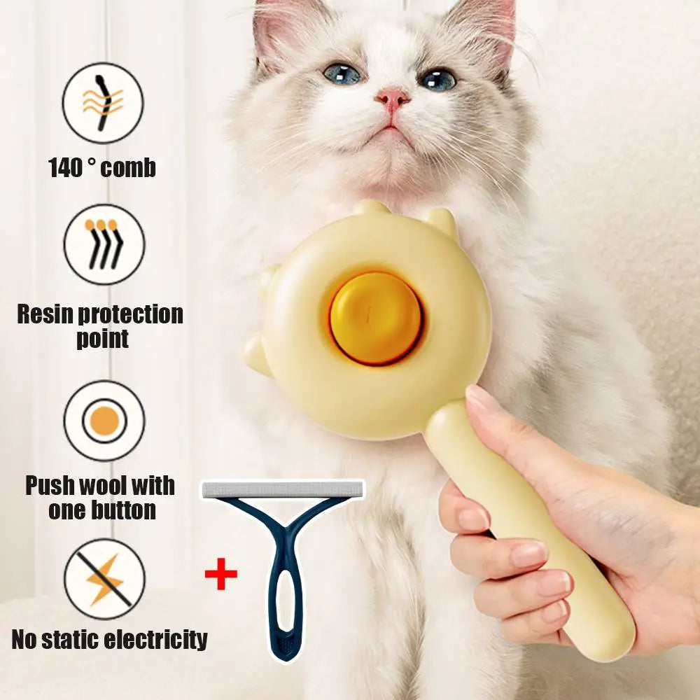 Long Short Cat Hair Brush Cat Claw Shape Dog Pet Wool Grooming Brush Massage Remover Hair Kitten Grooming Cleaning Scratcher