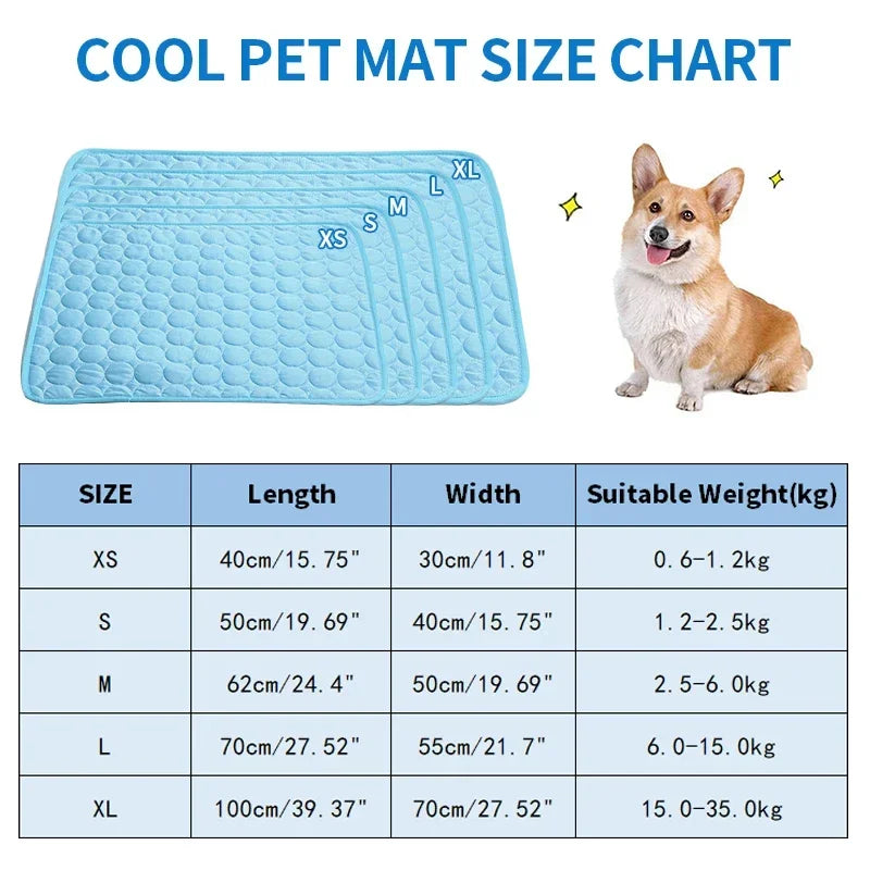 Dog Cooling Mat Summer Pad Pet Mat for Dogs Washable Sofa mat Breathable Pet Dog Bed ForLarge Dogs Cama Refrigerante Para Perro