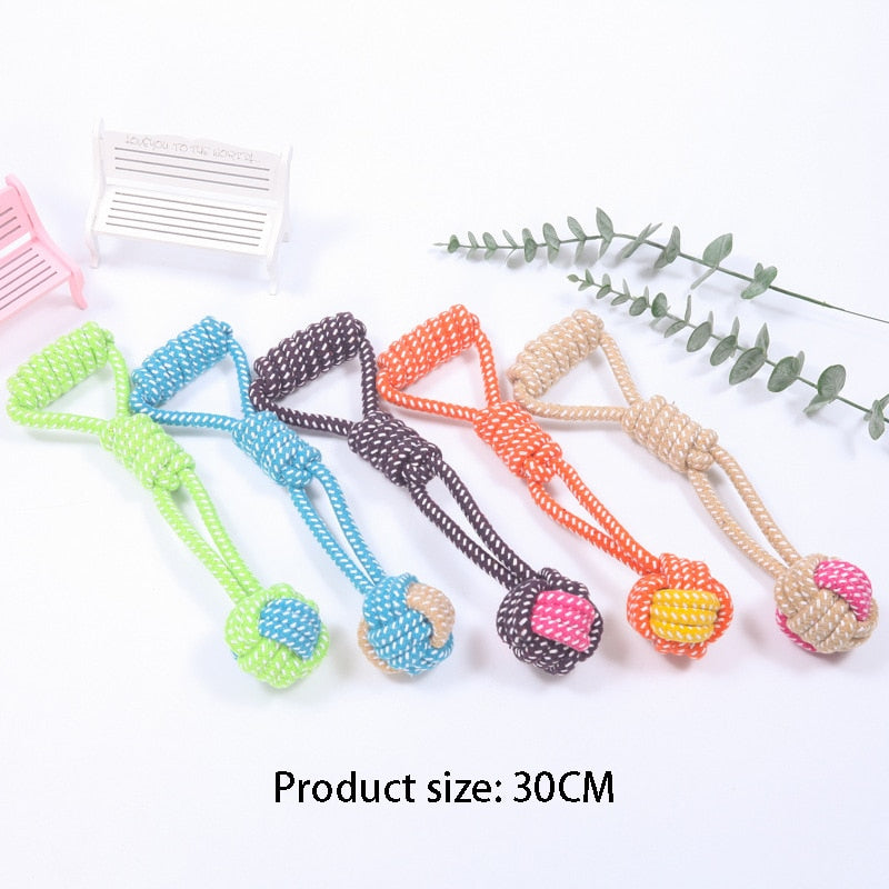 Interactive Cotton Rope Mini Dog Toys Ball for Dogs Accessories ToothbSPECIFICATIONScategory: pet toyType: DogsToys Type: Chew ToysToy Type: Chew ToysSet Type: noProduct Category: Chewing toyOrigin: Mainland ChinaMaterial: Cotton ropeM0ShopDoggieworksShopDoggieworksInteractive Cotton Rope Mini Dog Toys Ball