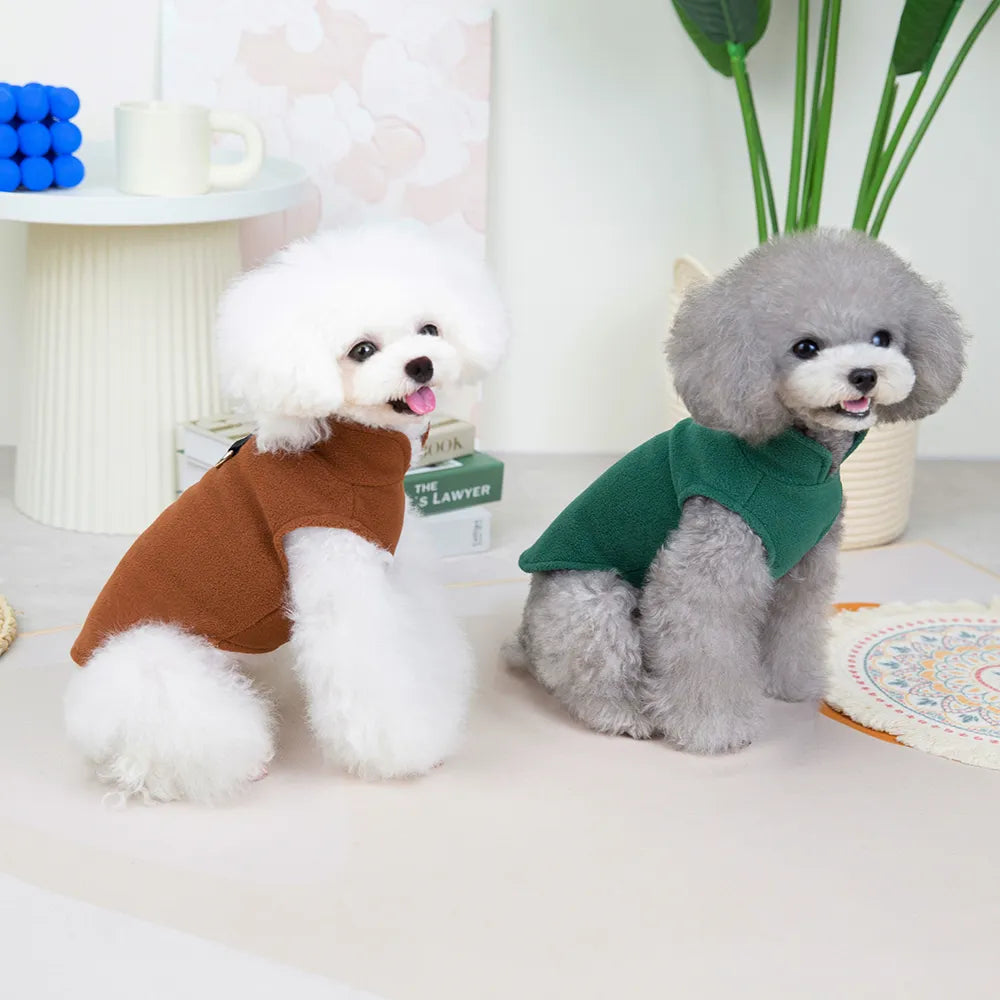 Soft Dog Clothes Vest Warm Puppy Dogs Vest Cloak Pet Winter Clothing Jacket Coat Small Medium Dogs Outfit Chihuahua S-2XL