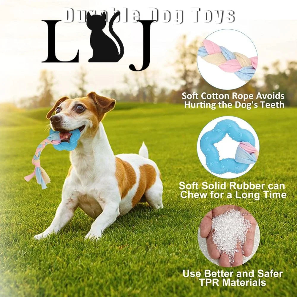 Pet Dog Toy Ball Molar Clean Teeth for Small Dog Puppy Teething Chew Toys Dog Accessories Cute Puppy Rope Toys 1pc