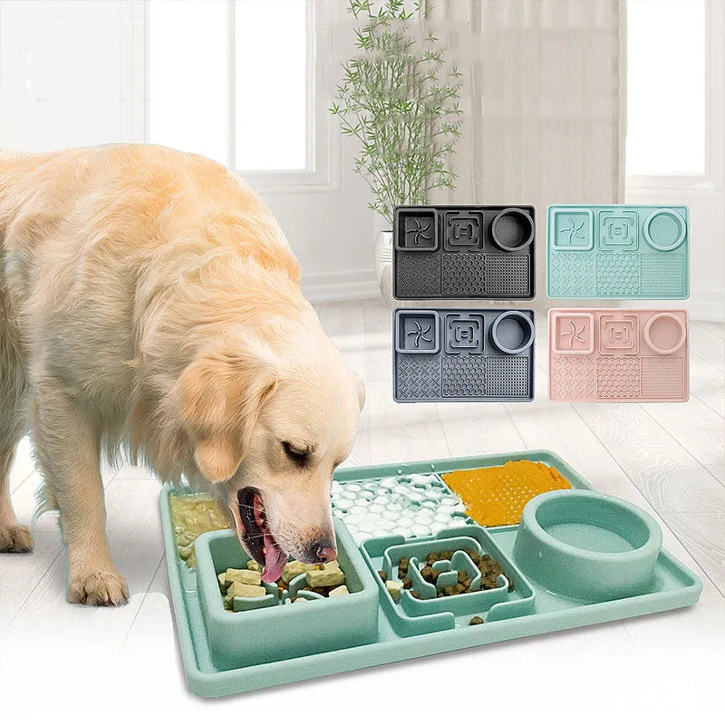 Multifunction Pet Slow Feeder Bowls Dog Licking Mat With Suction Cups SPECIFICATIONSBrand Name: NoEnName_NullItem Type: Slow FeederOrigin: Mainland ChinaType: DogsMaterial: siliconeApplicable Dog Breed: UniversalCategory: Pet eating utShopDoggieworksShopDoggieworksMultifunction Pet Slow Feeder Bowls Dog Licking Mat