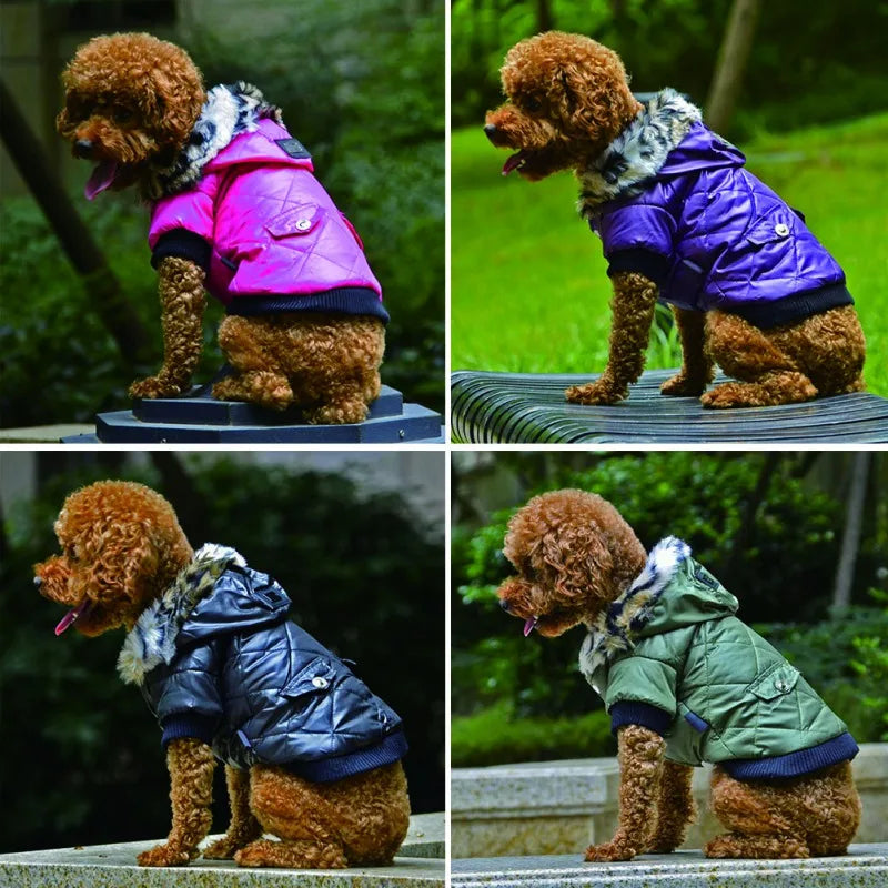 Winter Dog Clothes Warm Thicken Coat Jacket for Small Dog Puppy Pet Hoodie for Small Medium Dogs Yorkie French Bulldog