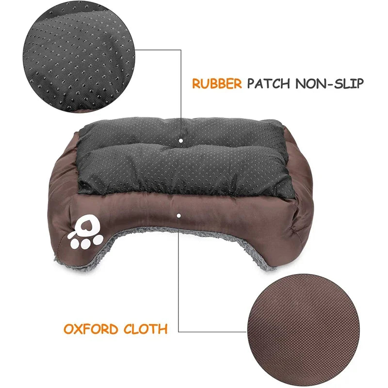 S-3XL Dogs Bed Cat Bed for Small Medium Large Dogs Big Basket Pet House Waterproof Bottom Soft Fleece Warm Cat Bed Sofa House