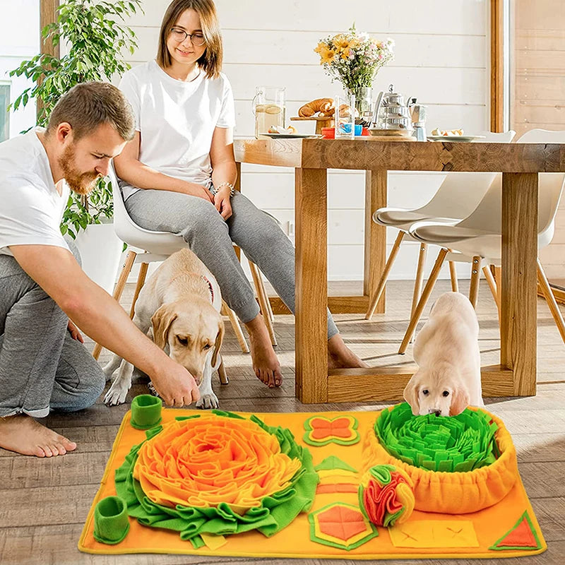 Pet Dog Snuffle Mat Nose Smell Training Sniffing Pad Dog Puzzle Toy Slow Feeding Bowl Food Dispenser Treats Pad Washable Dog toy