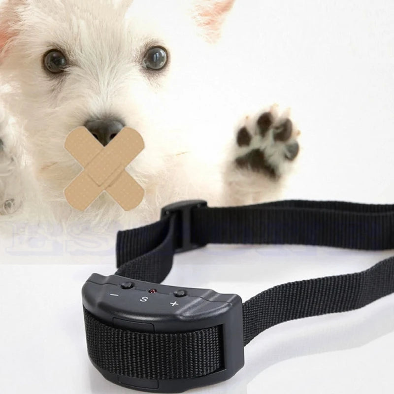 Electric Anti Bark Collar Small Pet Dog No Barking Tone Shock Training for Indoor Outdoor Little Dogs Teaching Tool PET853