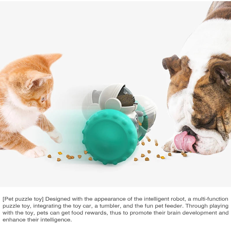 Dog Treat Leaking Toy For Small Big Dogs Tumbler Interactive Toys Puppy Cat Slow Food Feeder Dispenser IQ Training Accessories