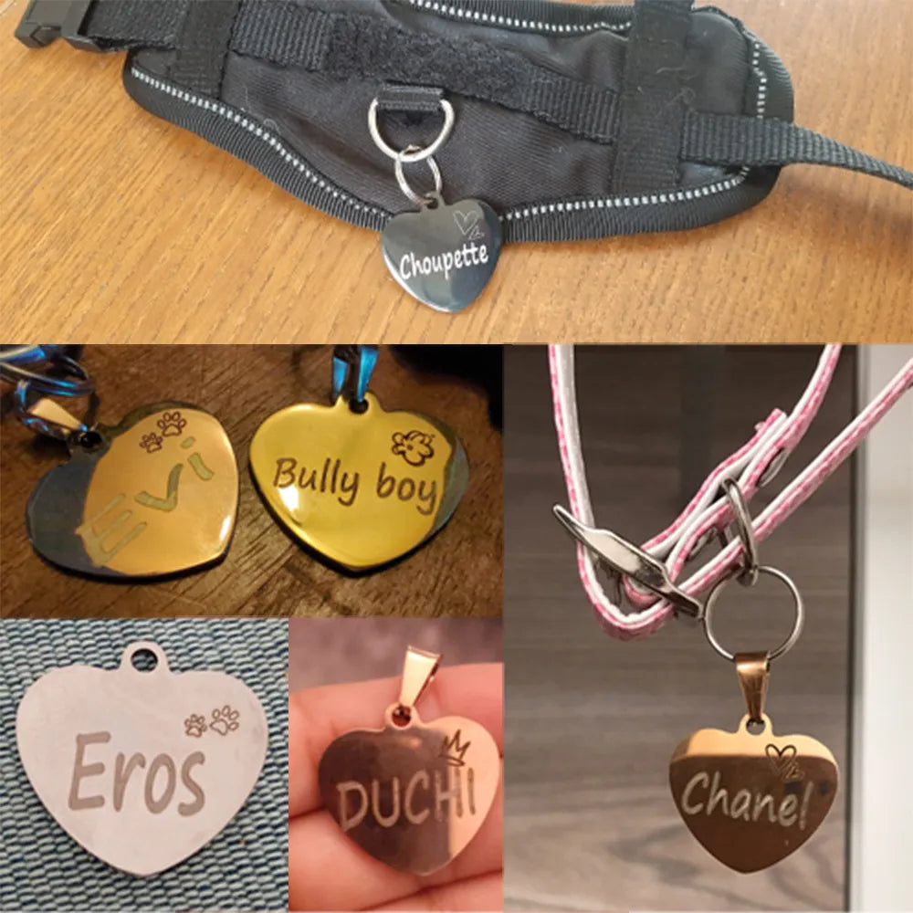 Dog ID Heart Tag Custom Personalized Cat Collar Pendant Engraved Pet NSPECIFICATIONSBrand Name: PAWFECTType: ID Tagsis_customized: YESMaterial: Stainless SteelIs Smart Device: noOrigin: Mainland ChinaCN: ZhejiangPattern: LetterFeature:ShopDoggieworksShopDoggieworksDog ID Heart Tag Custom Personalized Cat Collar Pendant Engraved Pet Necklace Chain Charm Supplies