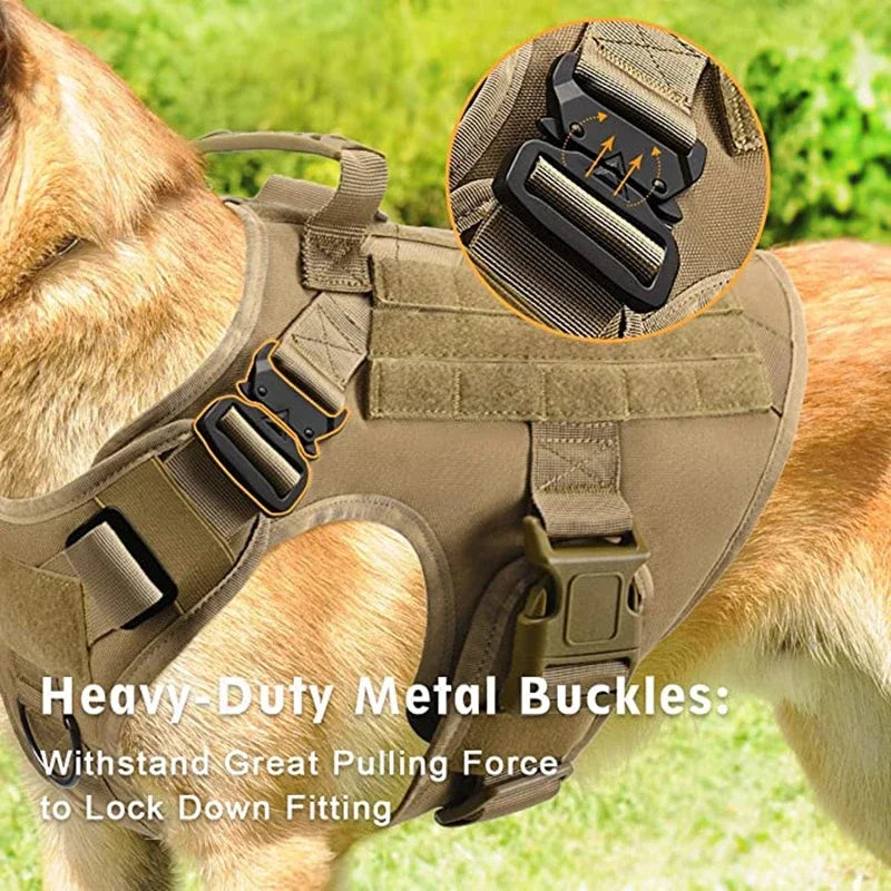 Tactical Militar Dog Harness for Large Dog Harness with Rope Reflective Dog Harness with Handle Labrador Retriever Chest Clothes