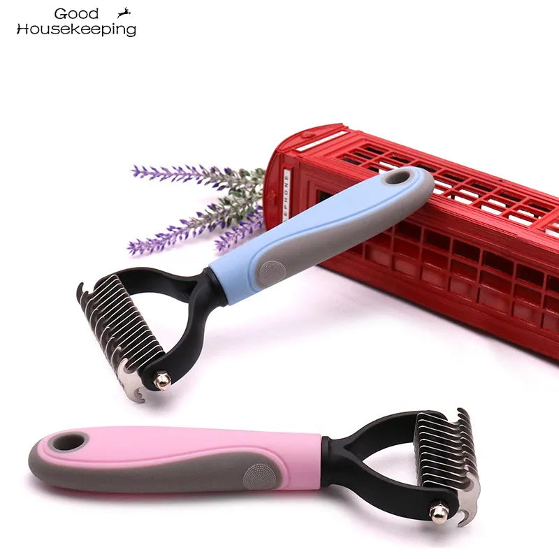 Pets Fur Knot Cutter Dog Grooming Shedding Tools Pet Cat Hair Removal Comb Brush Double sided Pet Products Suppliers