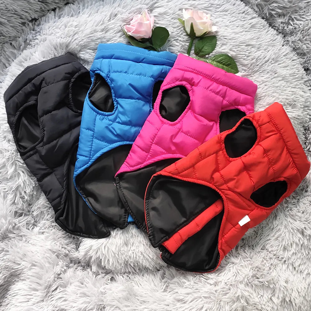 Dog Jacket Vest Winter Dog Clothes With D-Ring Warm Puppy Clothing for Small Dogs Cats Waistcoat French Bulldog Chihuahua Coat