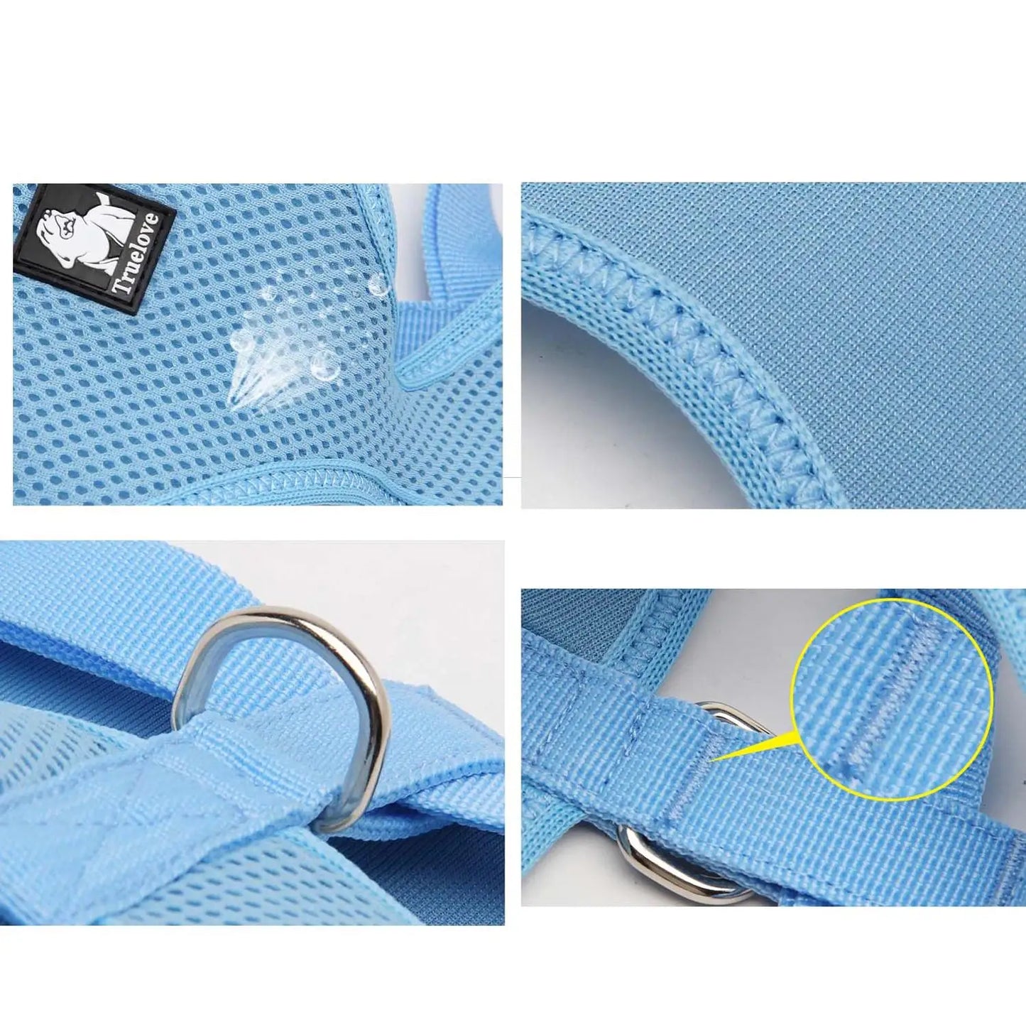 Truelove Puppy Cat Pet Dog Harness Breathable Mesh Nylon Dog Harness Strap Soft Walk Vest Collar For Small Medium Dog 8color