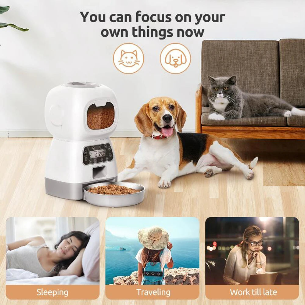 3.5L Automatic Pet Feeder For Cats WiFi Smart Swirl Slow Dog Feeder WiSPECIFICATIONSBrand Name: repetsunOrigin: Mainland ChinaIs Smart Device: YESPower Source: CHARGEMaterial: Stainless SteelMin Output: 4gType: DogsMax Output: 100gVoltShopDoggieworksShopDoggieworksVoice Recorder Large Capacity Timing Cat Food Dispenser