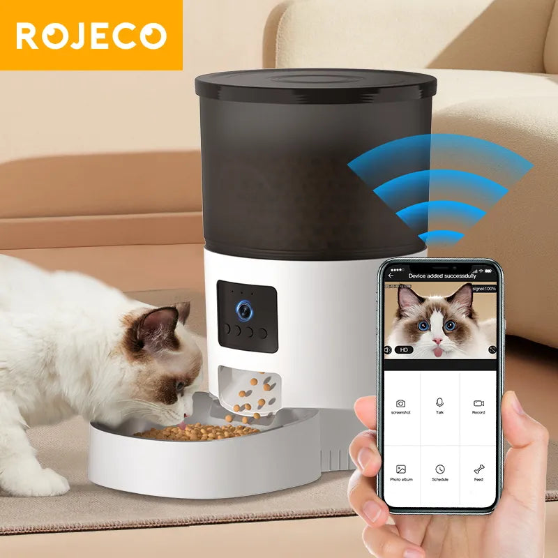 camera video cat food dispenser pet