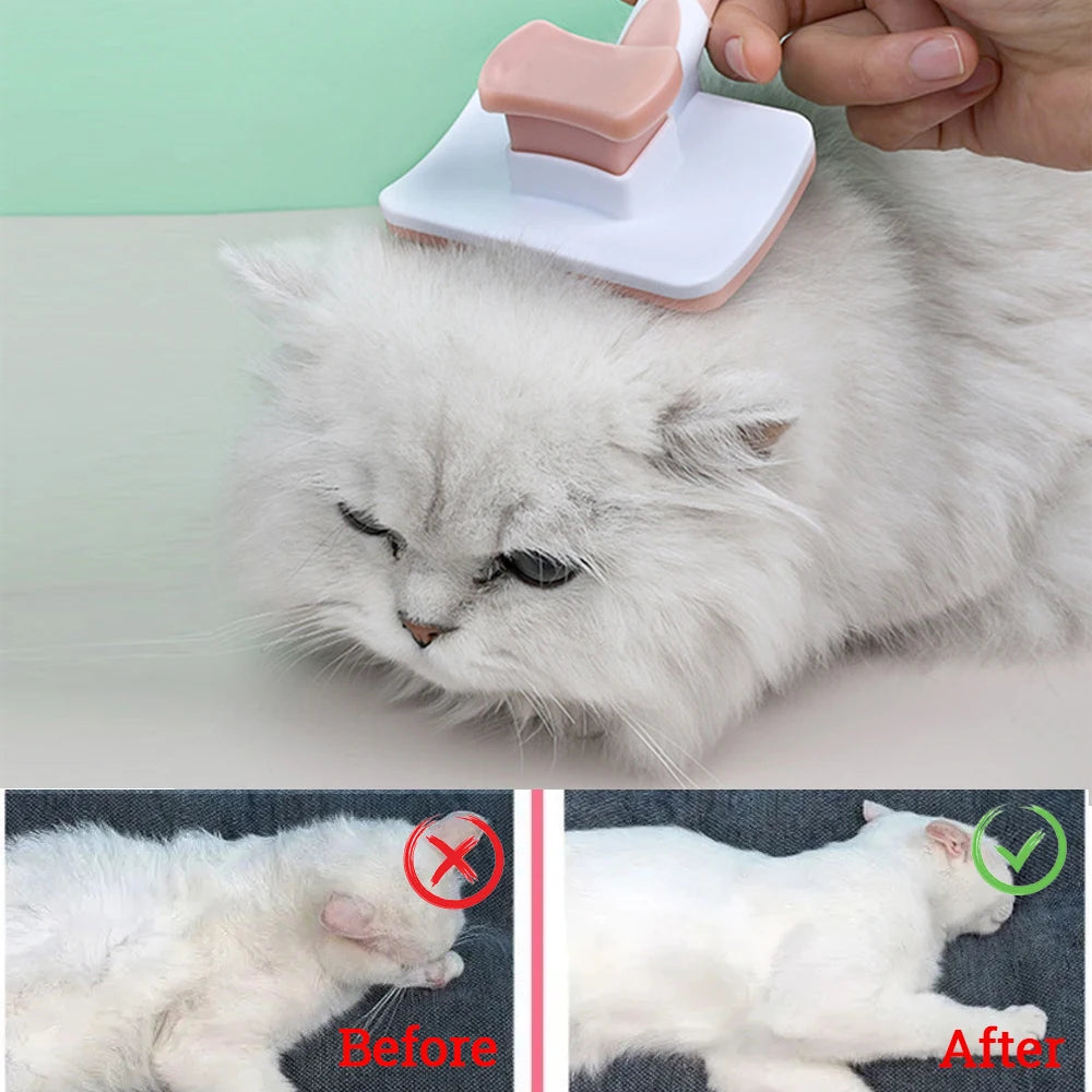 Pet Comb Cat Dog Brush Hair Removal Stainless Steel Needle Comb Hair Cleaning Beauty Skin Care Pet Dog Grooming Brushes Supplies