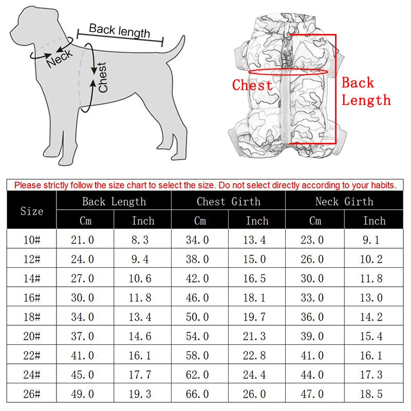 Winter Pet Dog Coat Jacket Thicken Warm Clothes For Dogs Waterproof Reflective Puppy Jumpsuits Chihuahua French Bulldog Clothing