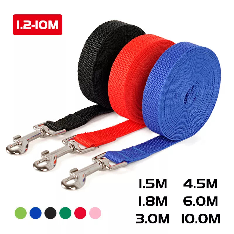 1.5m 1.8m 3m 4.5m 6m 10m Long Dog Leash Rope Outdoor Training Pet Lanyard Strong Walking Lead for Small Medium Large Big Dogs