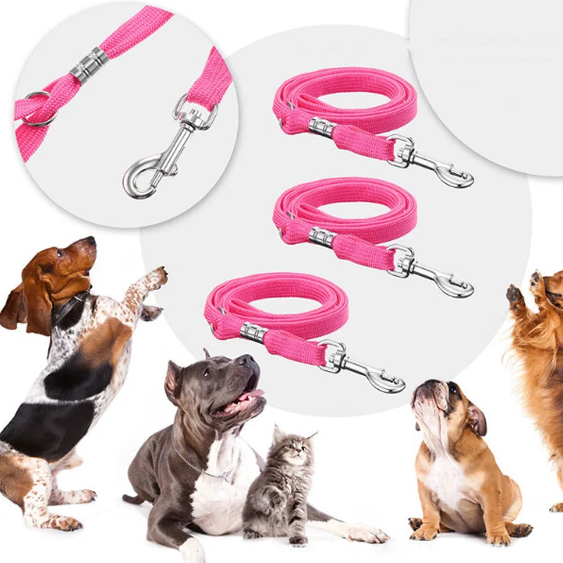 Dog Collar Pet Grooming Loops Safety Rope Leash Leads Dog Accessories Nylon Restraint Noose Solid Color Pet Supplies Adjustable