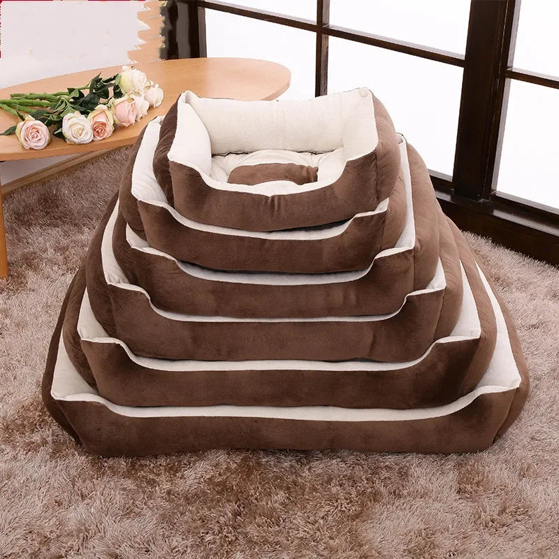 Pet Dog Bed Warm Sofa Dog Mats For Small Medium Large Dog Soft Pet Bed For Dogs Washable House For Cat Puppy Cotton Kennel Mat