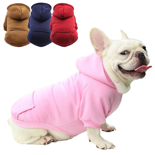 Cheap Dog Hoodie Winter Warm Dog Clothes for Small Medium Dogs French Bulldog Coat Puppy Cat Jacket Chihuahua Yorkie Pet Costume