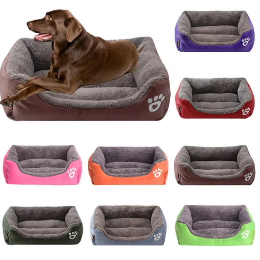 S-3XL Dogs Bed Cat Bed for Small Medium Large Dogs Big Basket Pet House Waterproof Bottom Soft Fleece Warm Cat Bed Sofa House